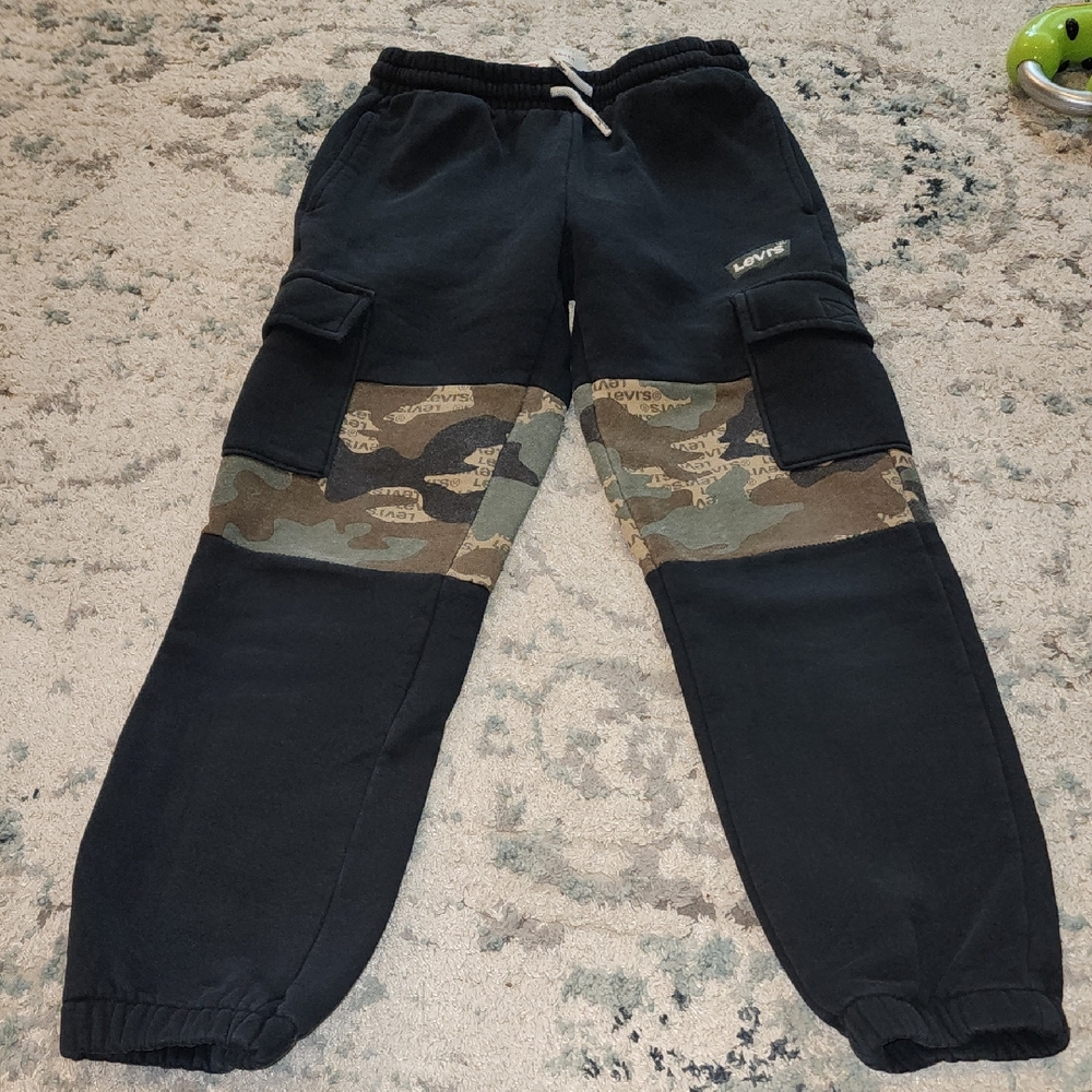 Levi's Kids Black and Camouflage Joggers